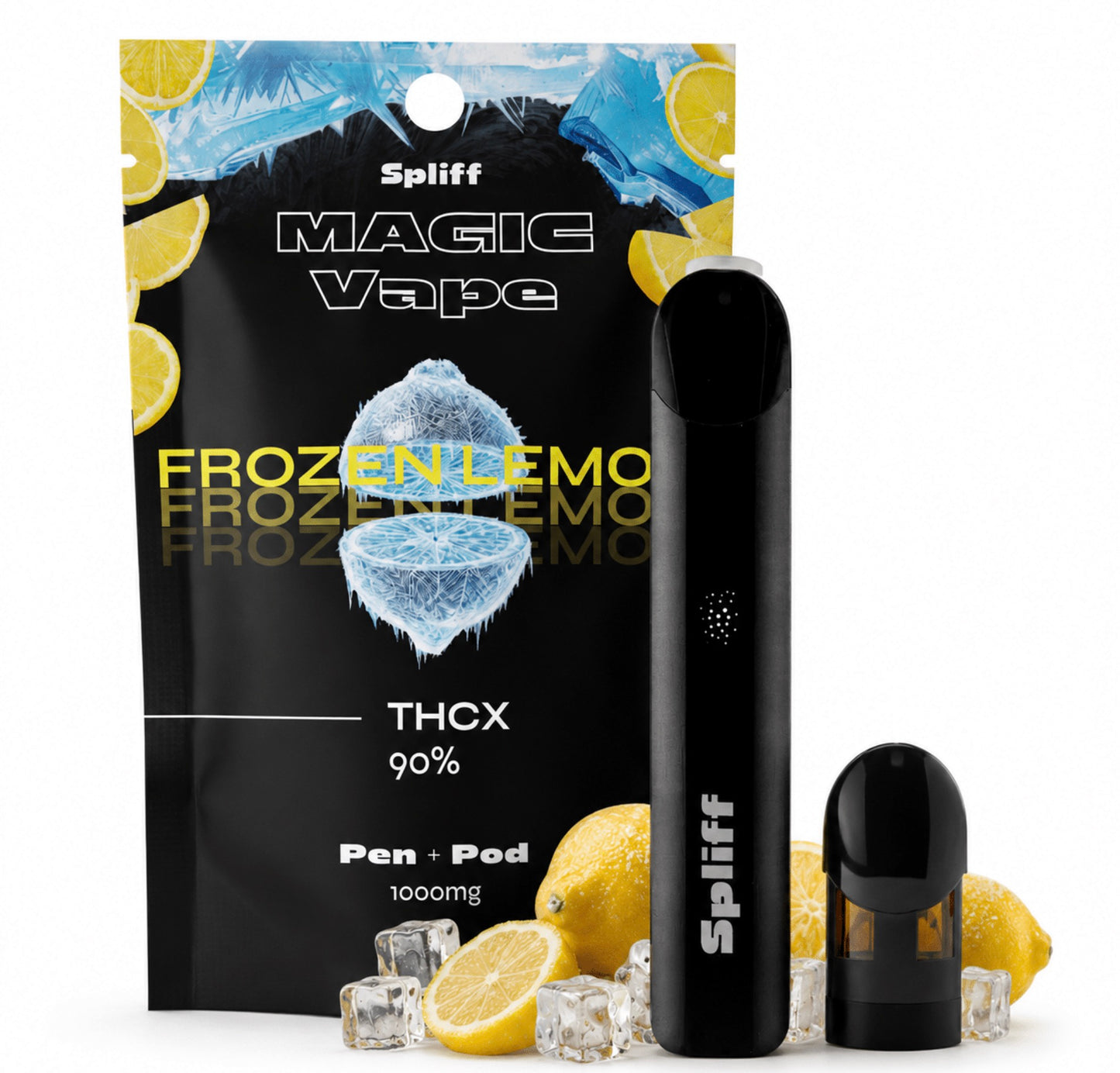 Vape THCX – Frozen lemon – Batterie + Pod – Spliff