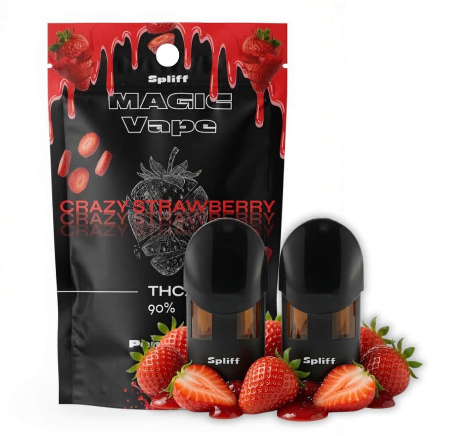 Pods THCX – 90% – Crazy Strawberry – Pod x2- Spliff